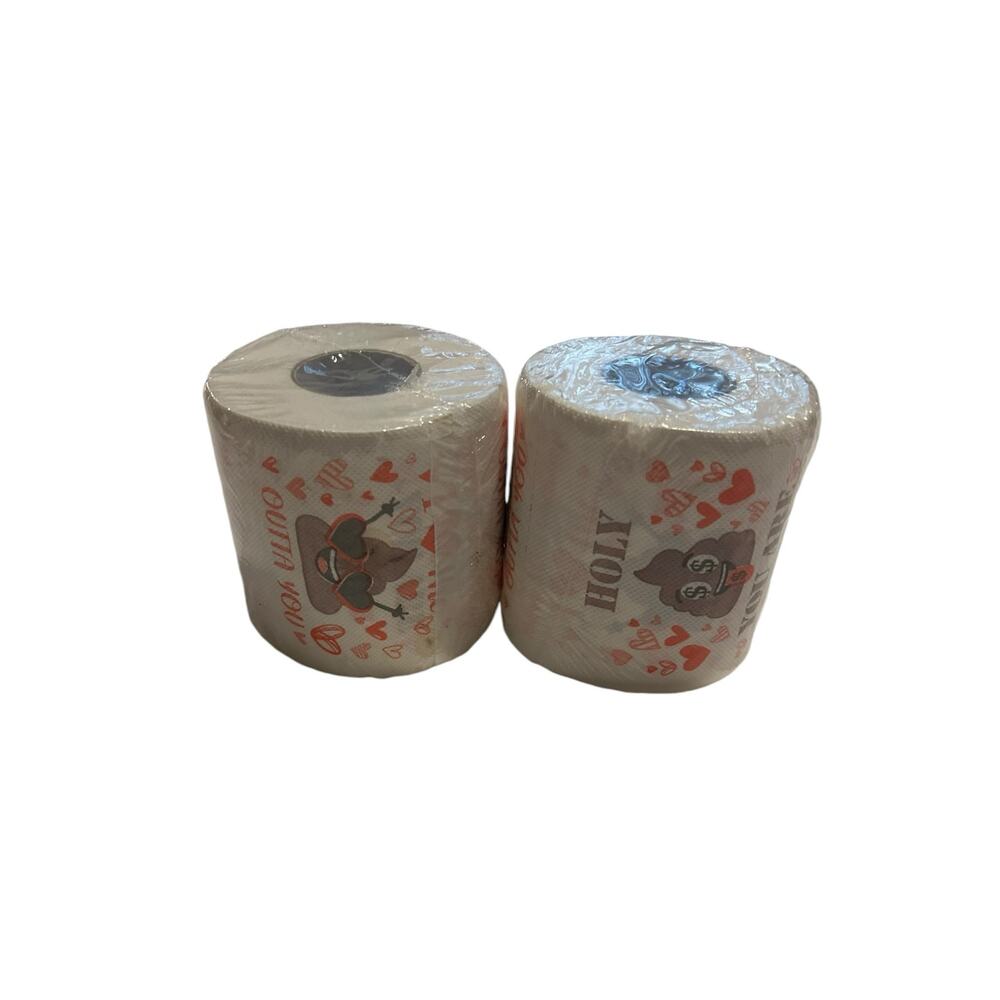 HOLY S#%T Happy Birthday Toilet Paper 50th Gag Gift Roll NEW- Set of 2